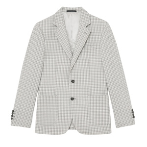 REISS Canty Houndstooth Single-Breasted Blazer